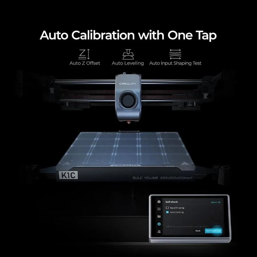 Creality K1C Yüksek Hız 3D Yazıcı - 600 mm/s CoreXY Hız