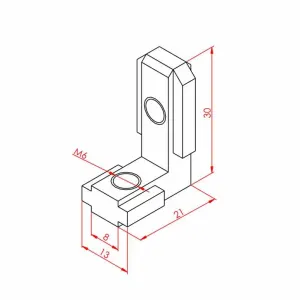 30x30 Gizli Köşe Bağlantı