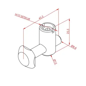 40x40 Çektirme Tip Bağlantı Düz - Kanal 10
