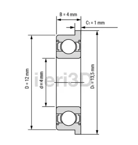 F604ZZ Flanşlı Rulman
