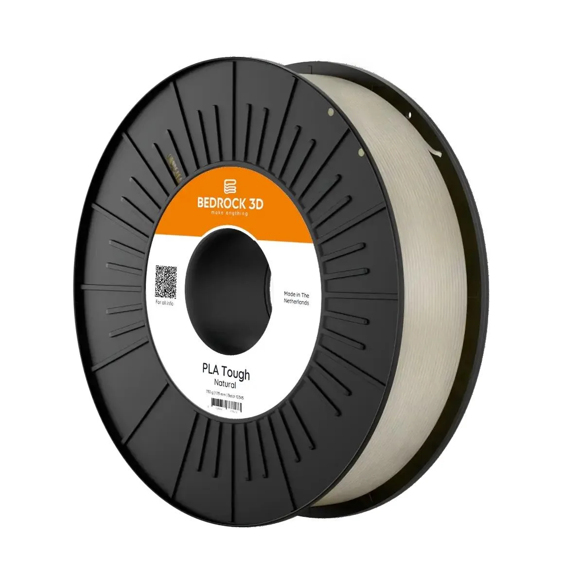 Bedrock PLA Tough Filament 2.85mm Natural 750Gr