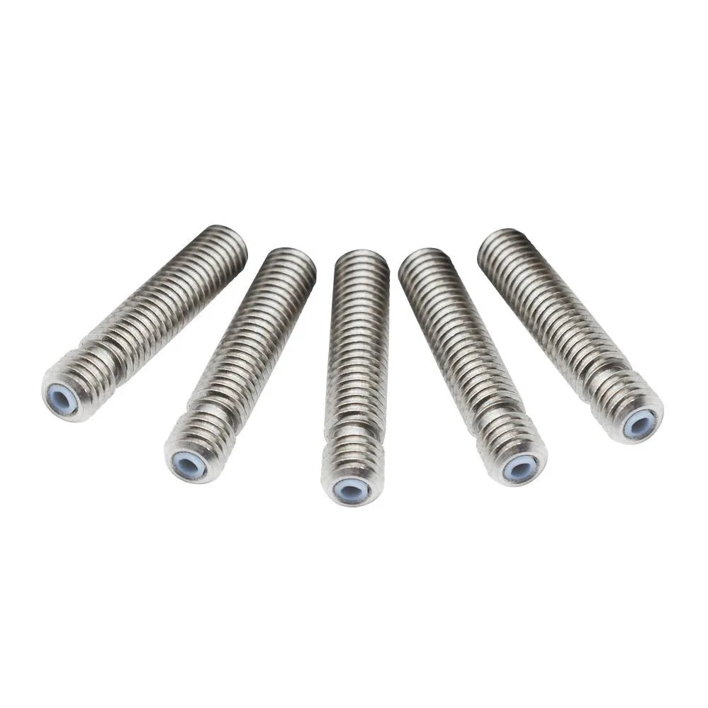 E3DV5 Uyumlu M6-M6 Teflonlu Çelik Barel-30mm