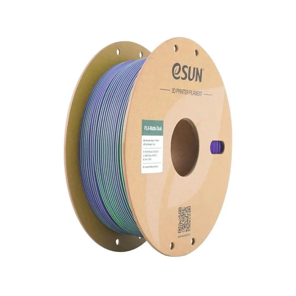 ESun PLA-Matte Filament (Green-Purple)