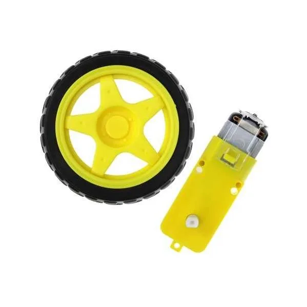 Arduino Motor ve Tekerlek Seti (6V 250 RPM)