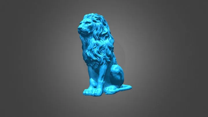 Taş Aslan Heykeli — Revopoint INSPIRE 2 ile tarandı — 3D model kapağı