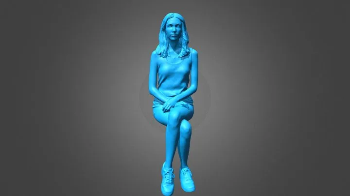 Oturan Kadın Heykeli — Revopoint INSPIRE 2 ile tarandı — 3D model kapağı